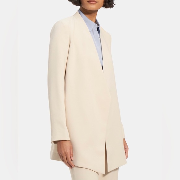 THEORY Winola Open Front Blazer Jacket in an off white/beige - size 2 - Picture 5 of 14